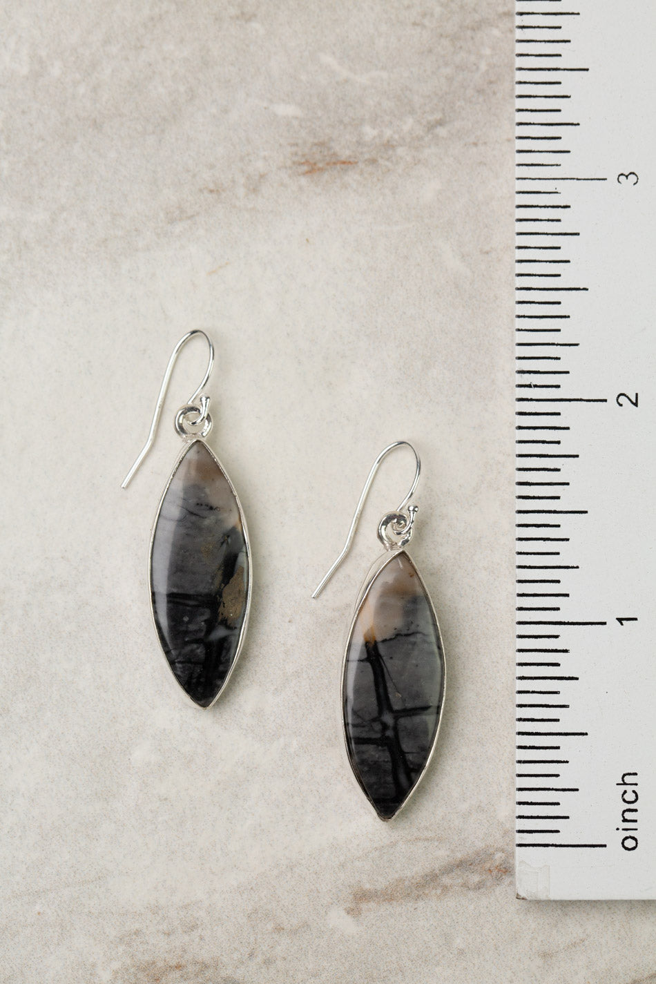 One Of A Kind Marquise Jasper Statement Earrings