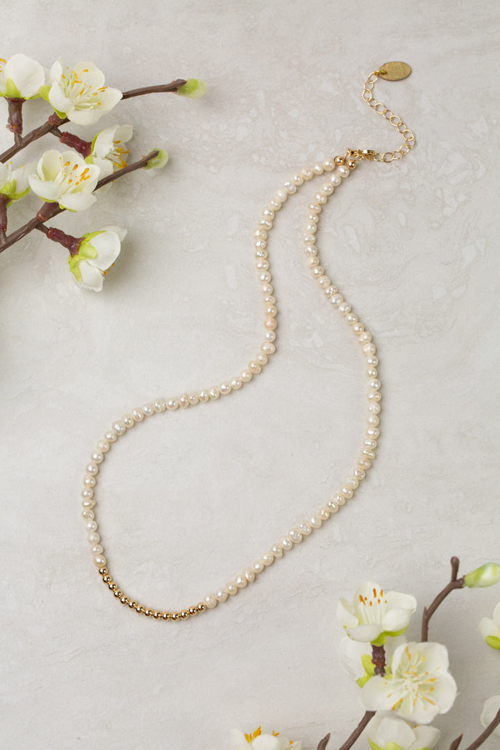 One Of A Kind 15-17" Freshwater Pearl Simple Necklace