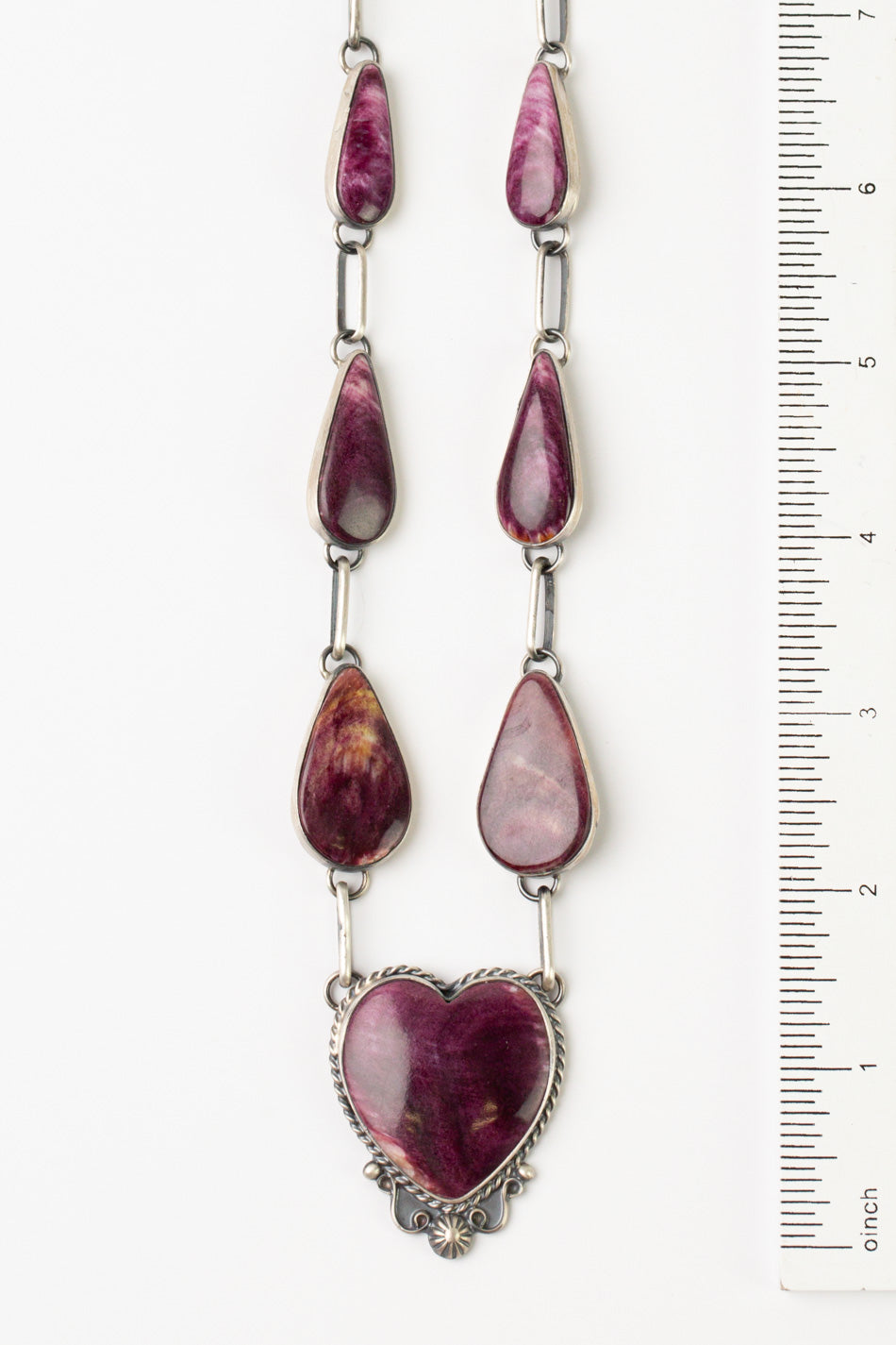 Kyla 21" Purple Spiny Oyster Statement Necklace And Earring Set