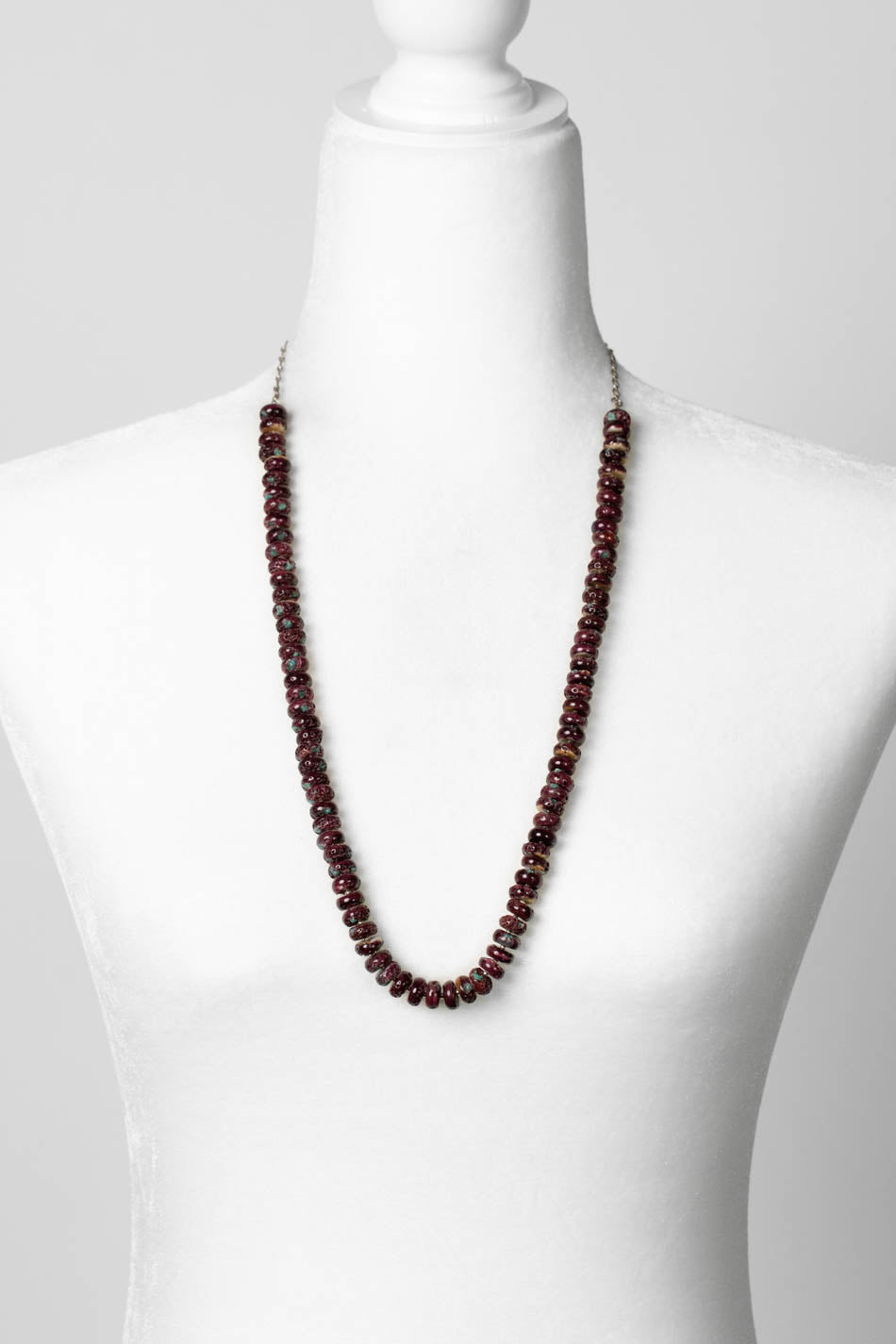One Of A Kind 29.5-31.5 Purple Spiny Oyster Simple Necklace