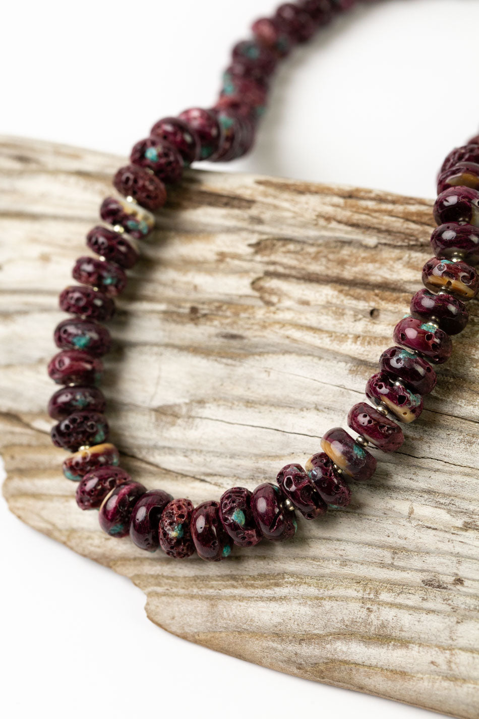 One Of A Kind 29.5-31.5 Purple Spiny Oyster Simple Necklace
