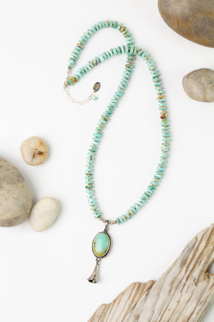 H.A. 22.25-24.25" Royston Turquoise Statement Necklace