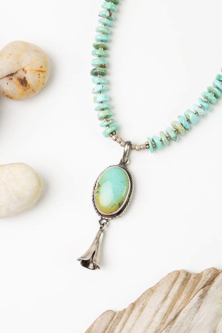 H.A. 22.25-24.25" Royston Turquoise Statement Necklace