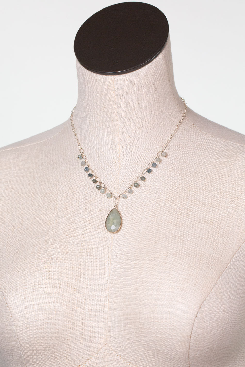One of a Kind 16-18" Aquamarine Statement Necklace