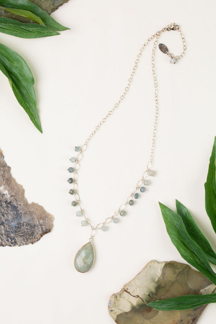 One of a Kind 16-18" Aquamarine Statement Necklace