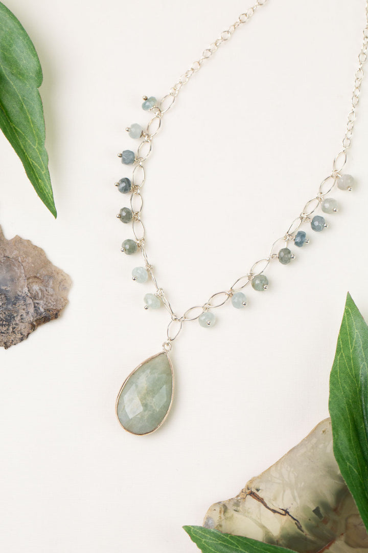 One of a Kind 16-18" Aquamarine Statement Necklace