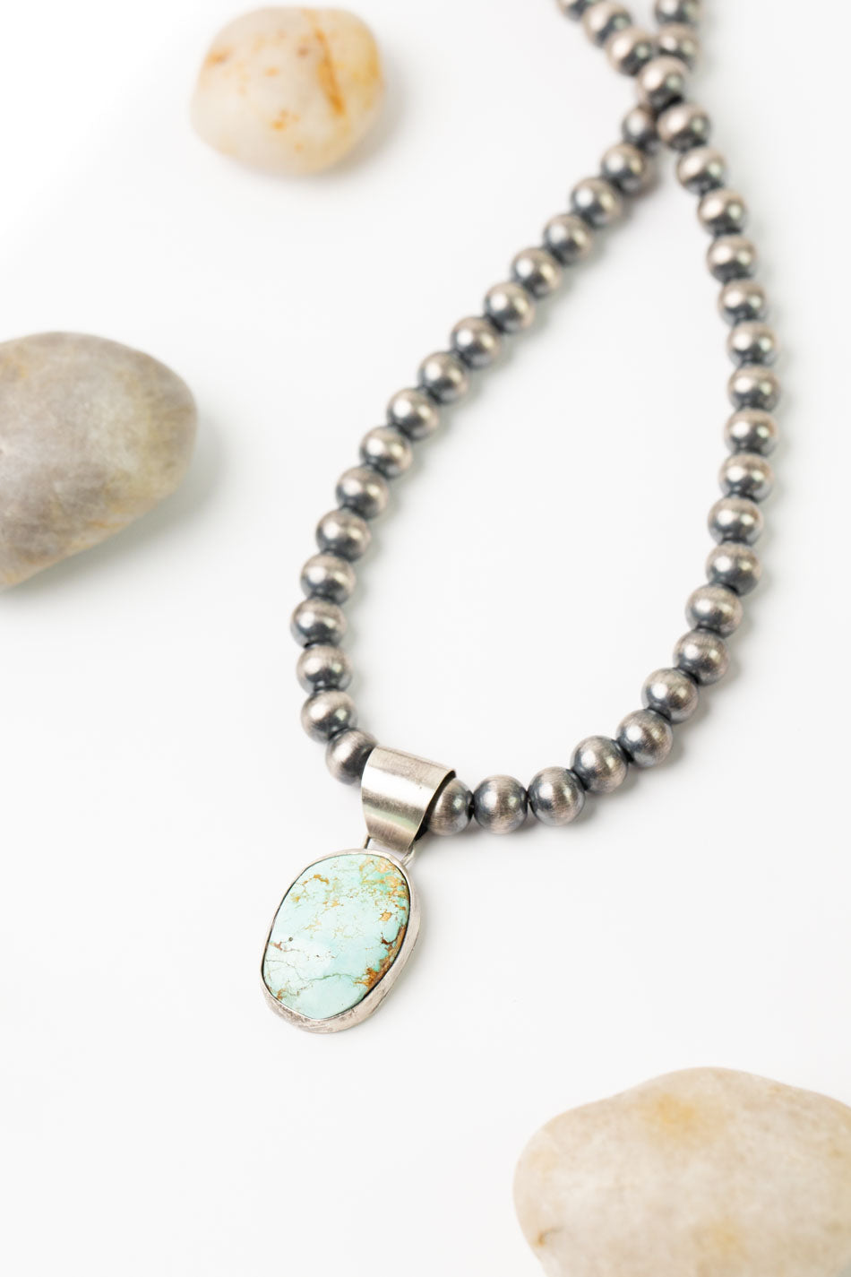 S.T. 14" Royston Turquoise Statement Necklace