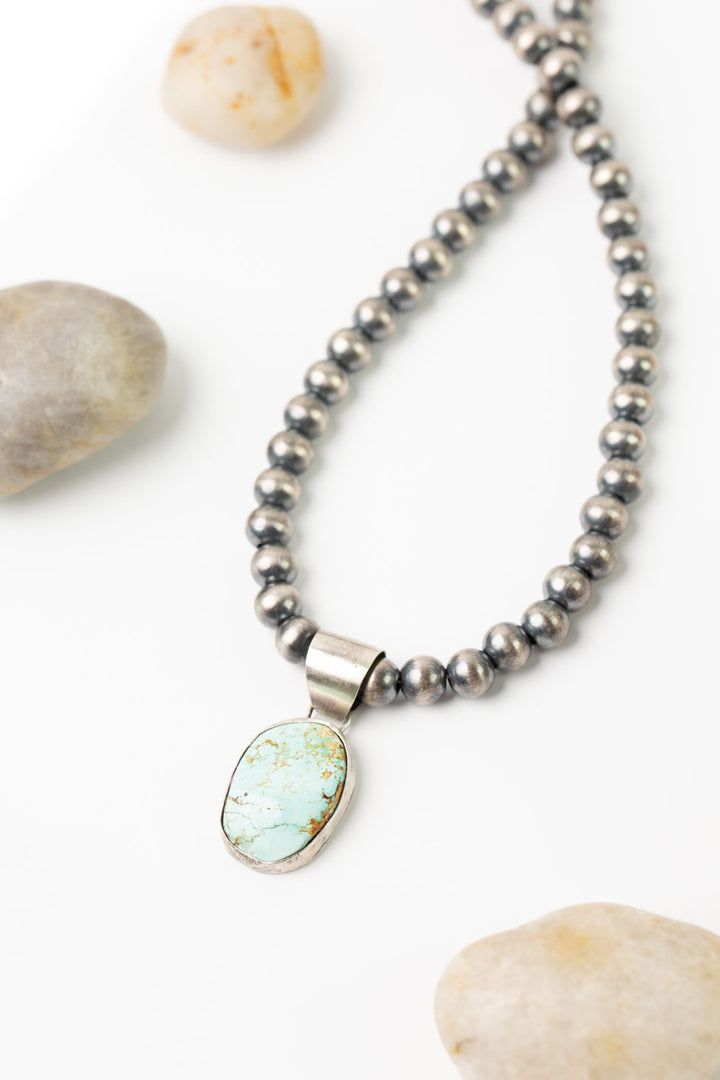S.T. 14" Royston Turquoise Statement Necklace