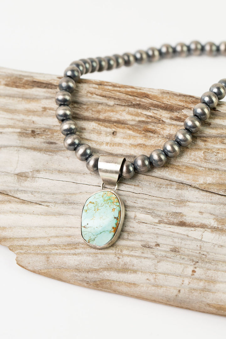 S.T. 14" Royston Turquoise Statement Necklace