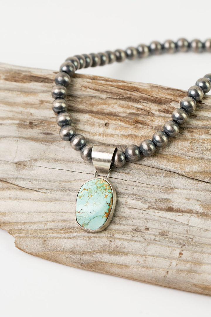 S.T. 14" Royston Turquoise Statement Necklace