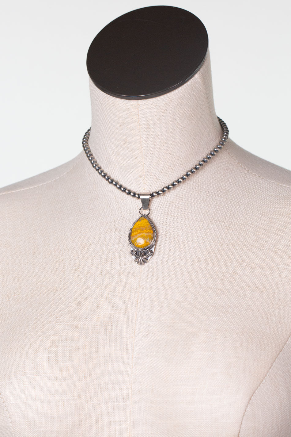 M. B. 14" Bumblebee Jasper Statement Necklace