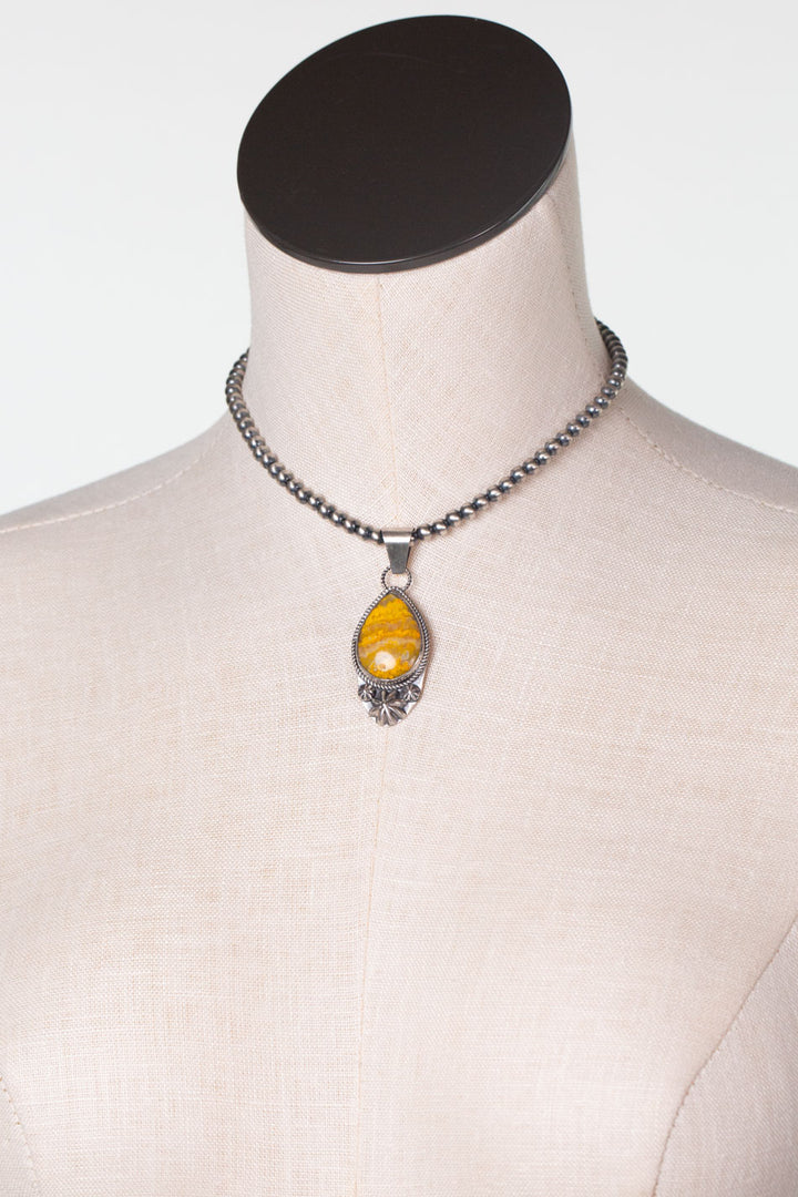 M. B. 14" Bumblebee Jasper Statement Necklace