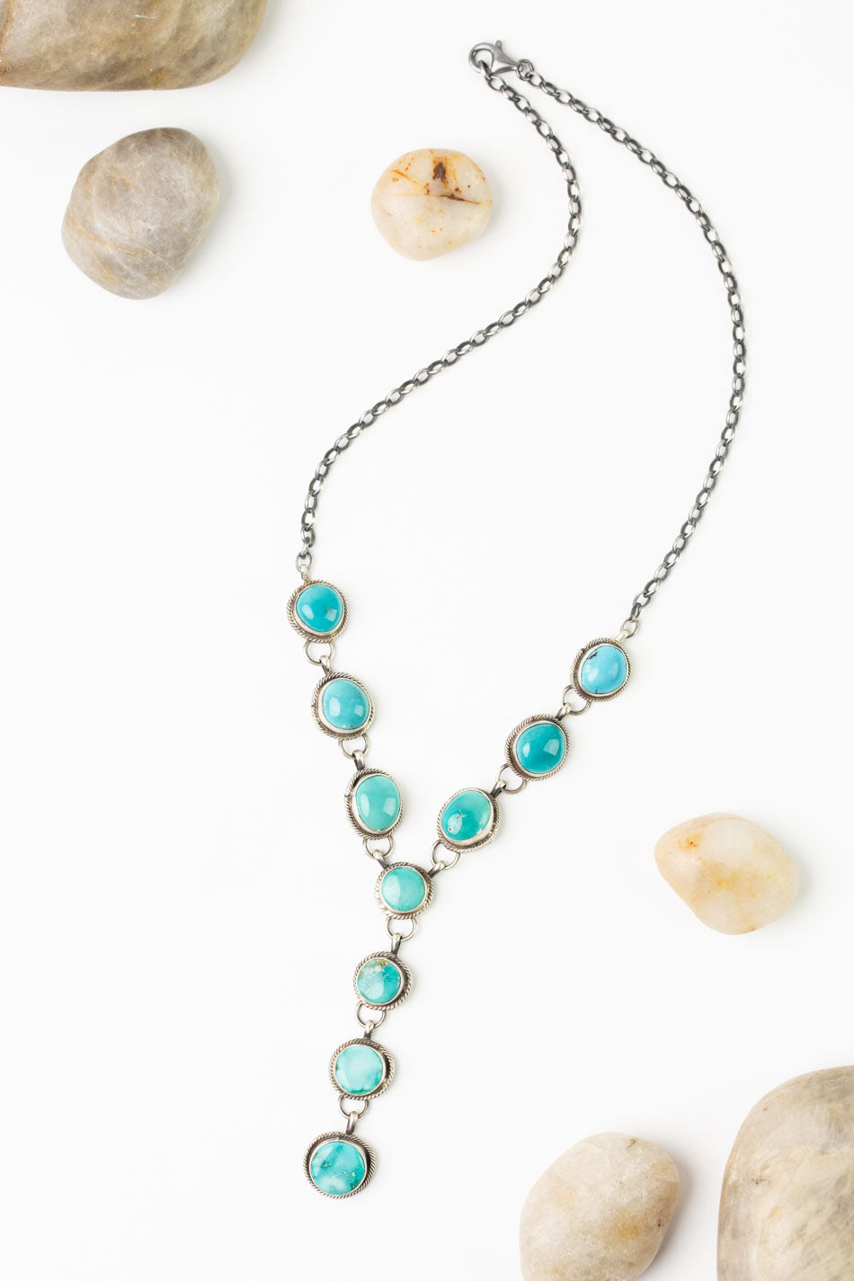 Betta Lee 18.5" Kingman Turquoise Statement Necklace And Earrings Set