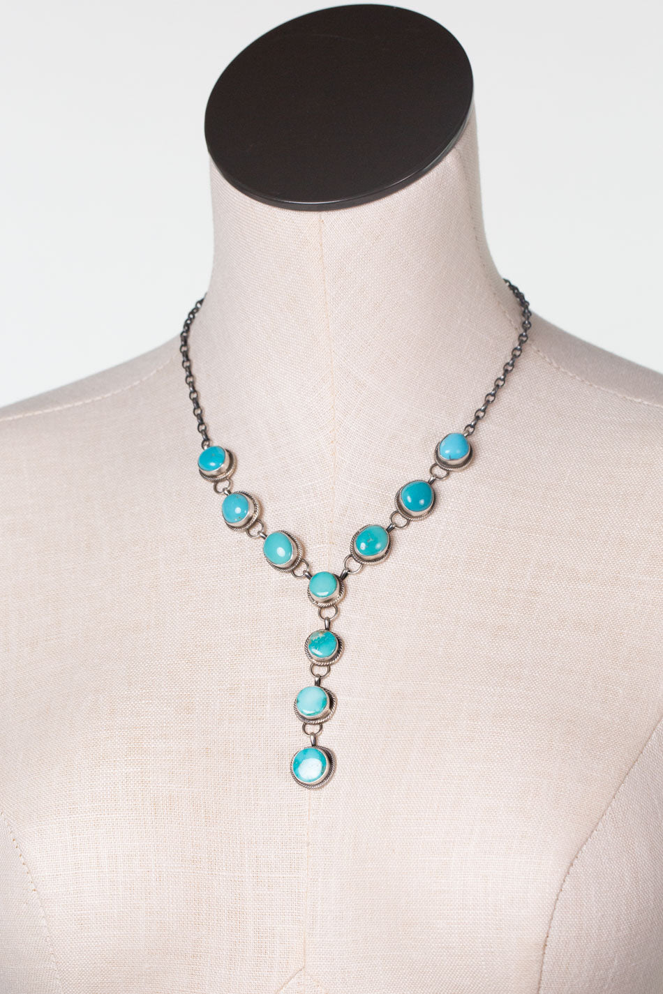 Betta Lee 18.5" Kingman Turquoise Statement Necklace And Earrings Set