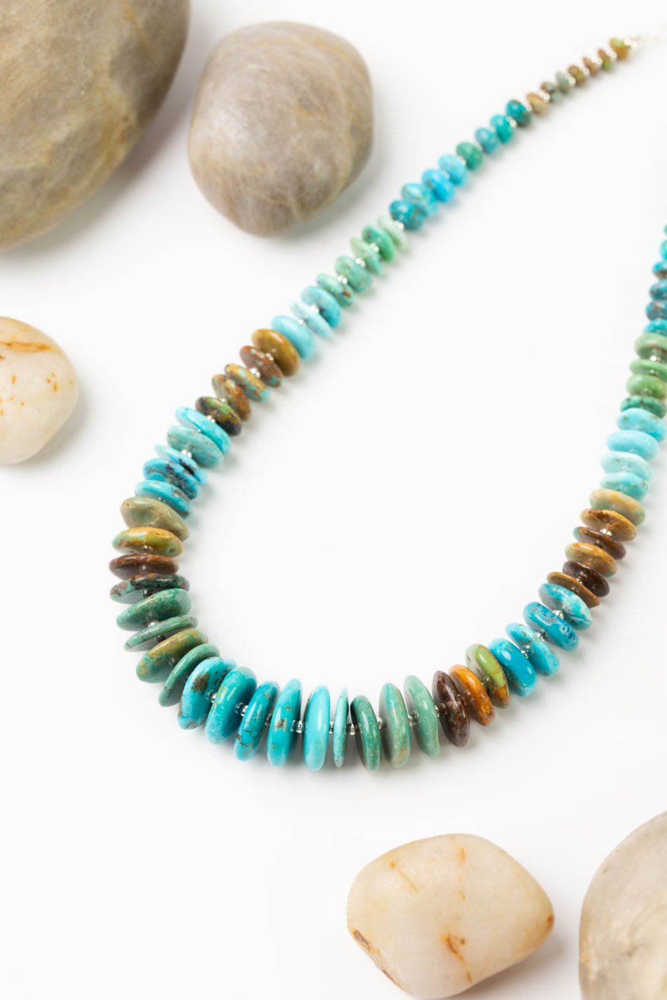 One Of A Kind 16-18" Rainbow Turquoise Statement Necklace
