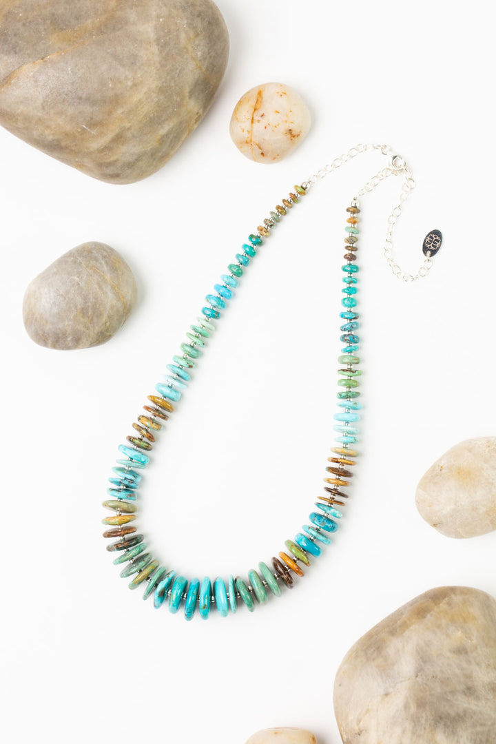 One Of A Kind 16-18" Rainbow Turquoise Statement Necklace