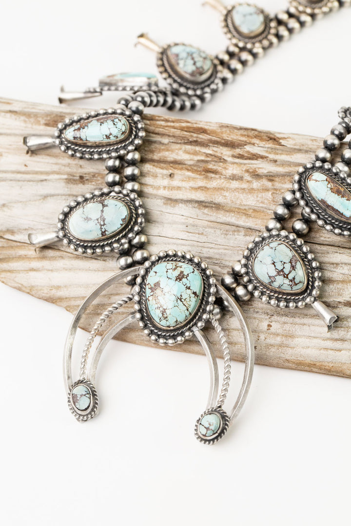 Donovan Nez 26.5" Desert Pearls With Golden Hills Turquoise Statement Necklace