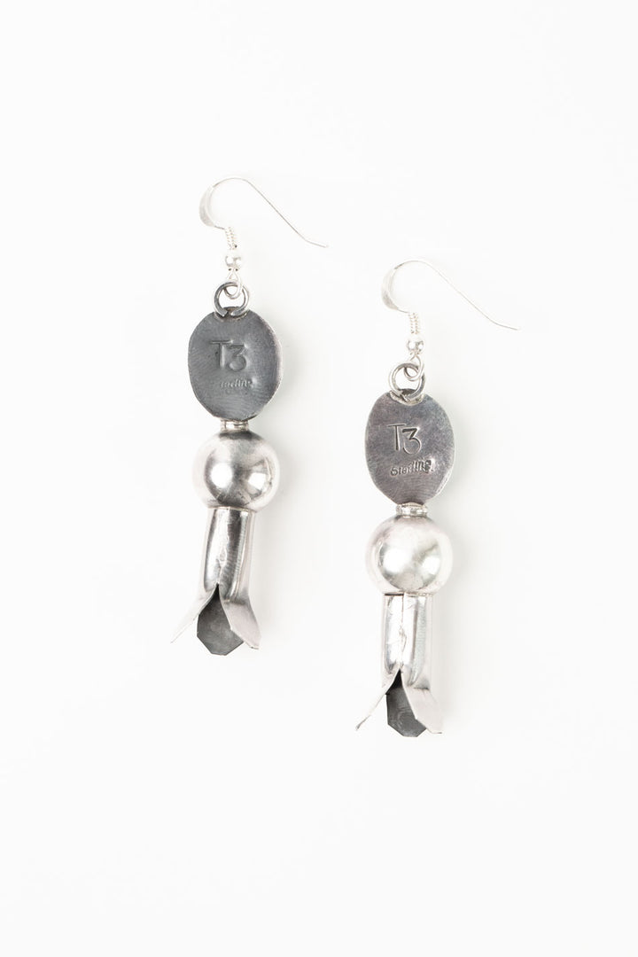 Tia Long Turquoise Statement Earrings