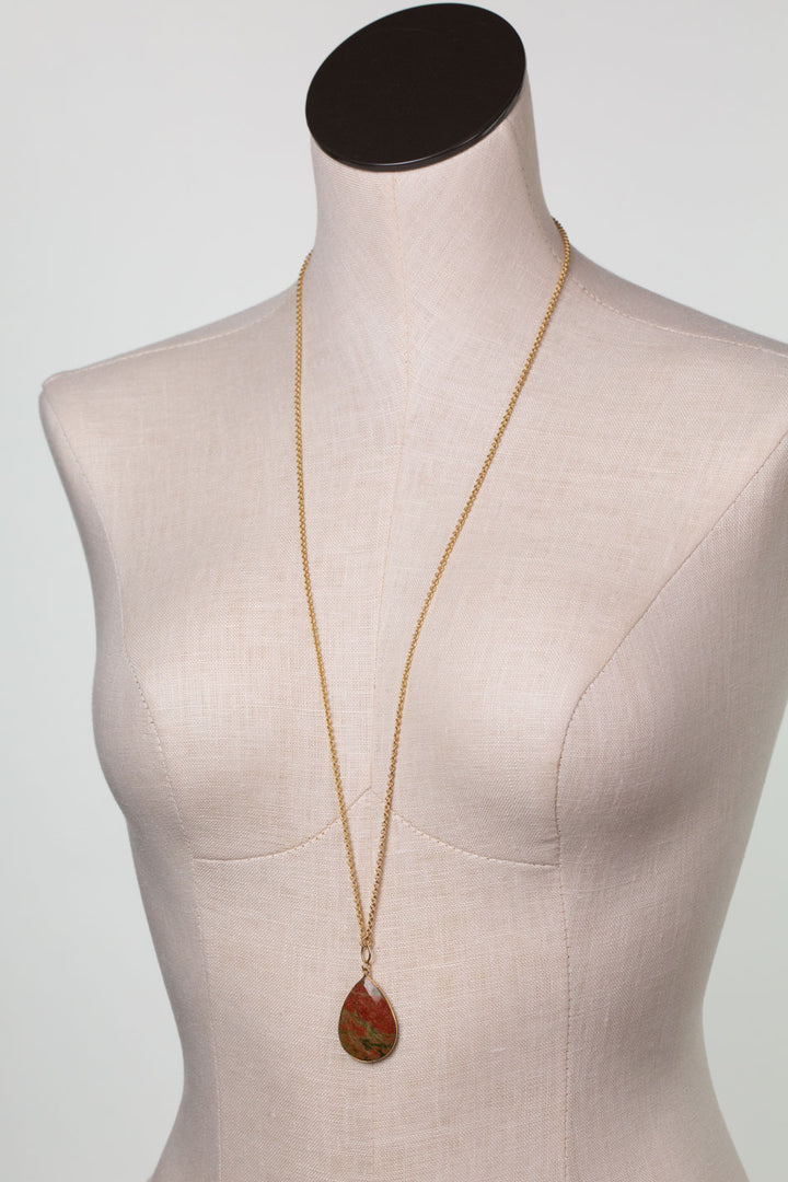 Dominion 33" Unikite Simple Necklace