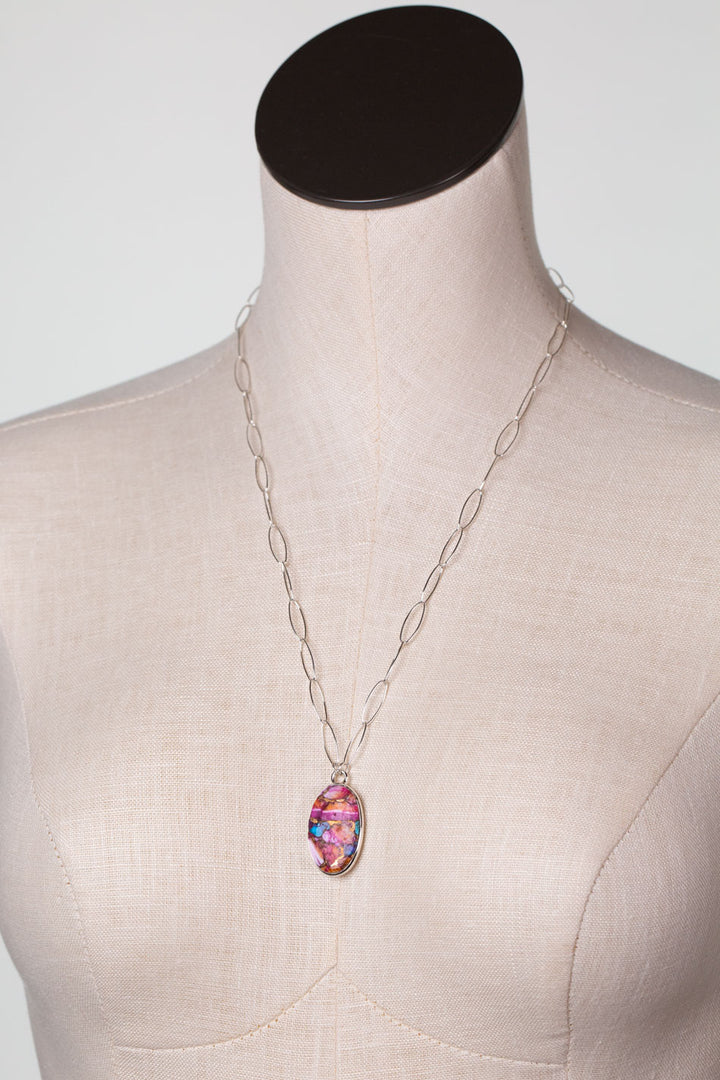 One Of A Kind 22-24" Pink Dahlia Statement Necklace