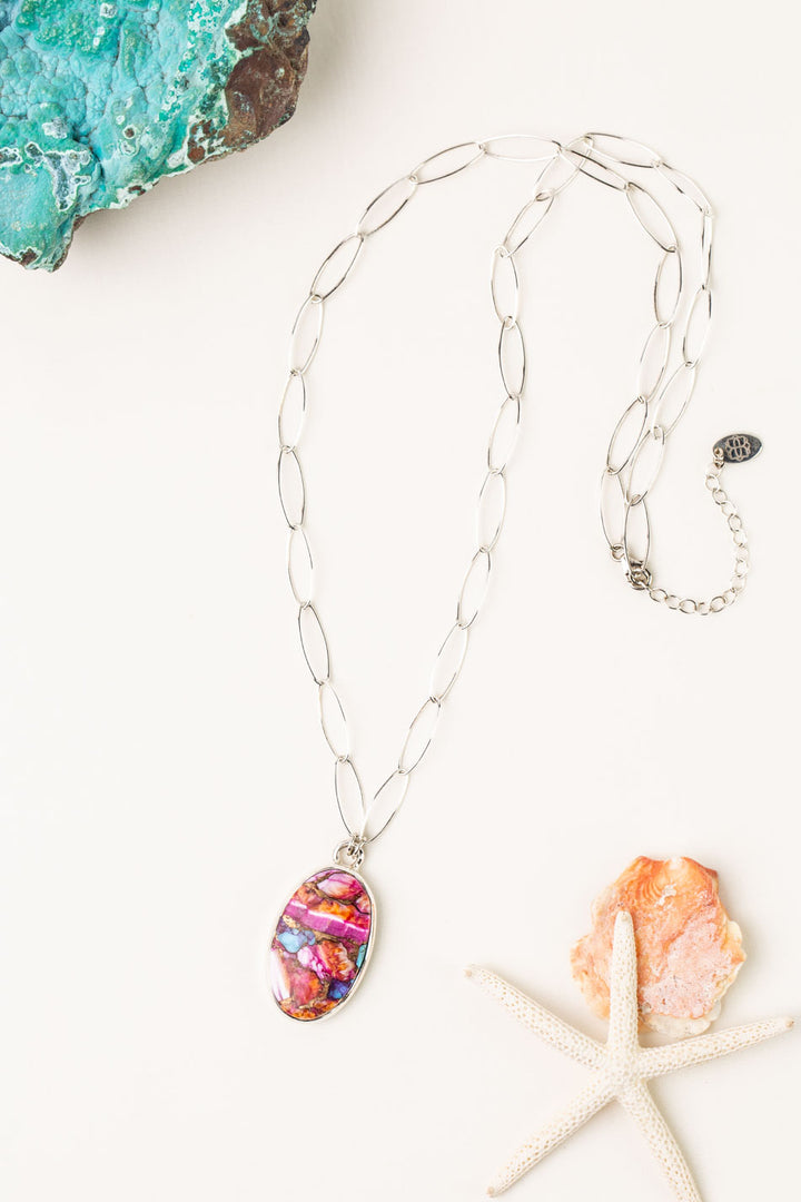 One Of A Kind 22-24" Pink Dahlia Statement Necklace