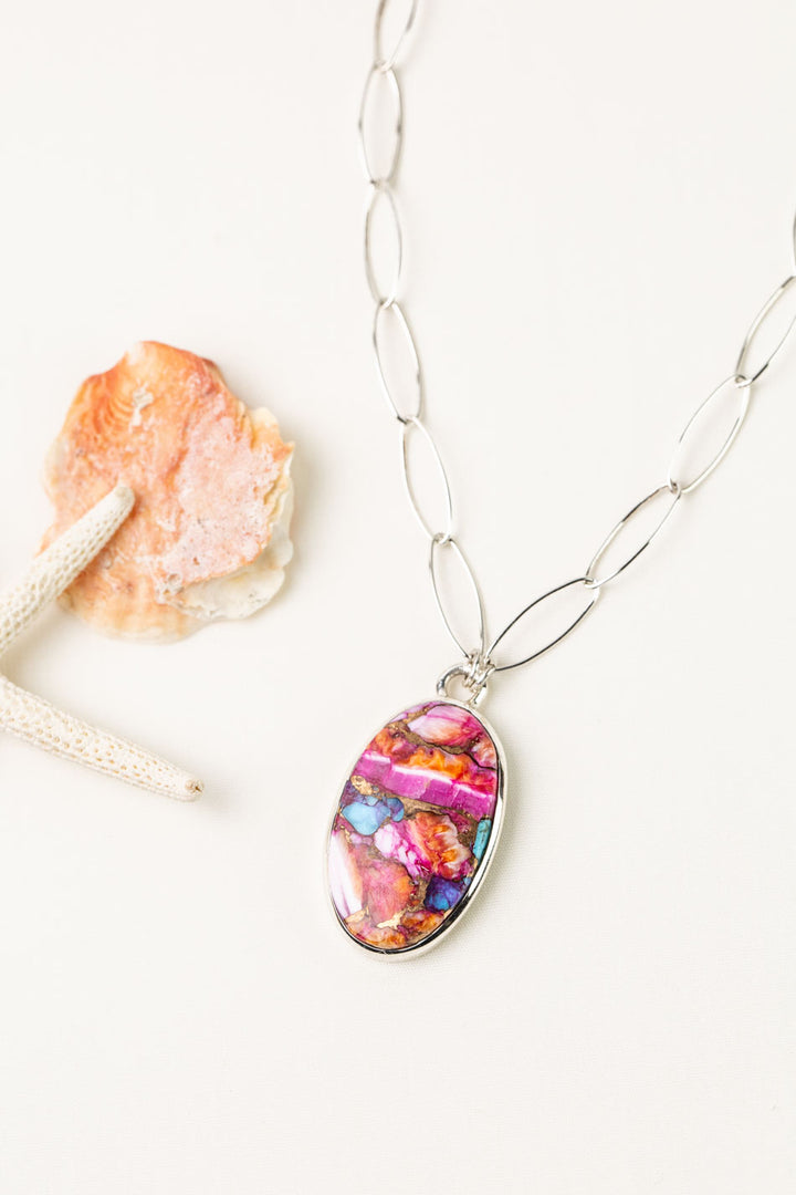 One Of A Kind 22-24" Pink Dahlia Statement Necklace