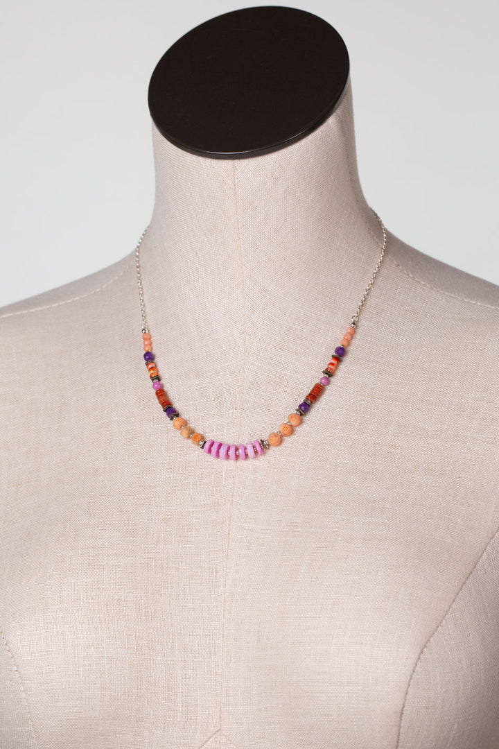 One Of A Kind 17.5-19.5" Mixed Gemstone Collage Necklace