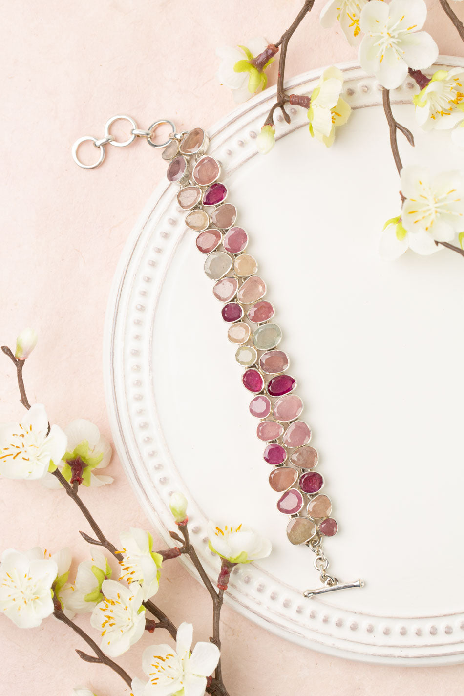 One Of A Kind 7.5-8.5" Sapphire Statement Bracelet