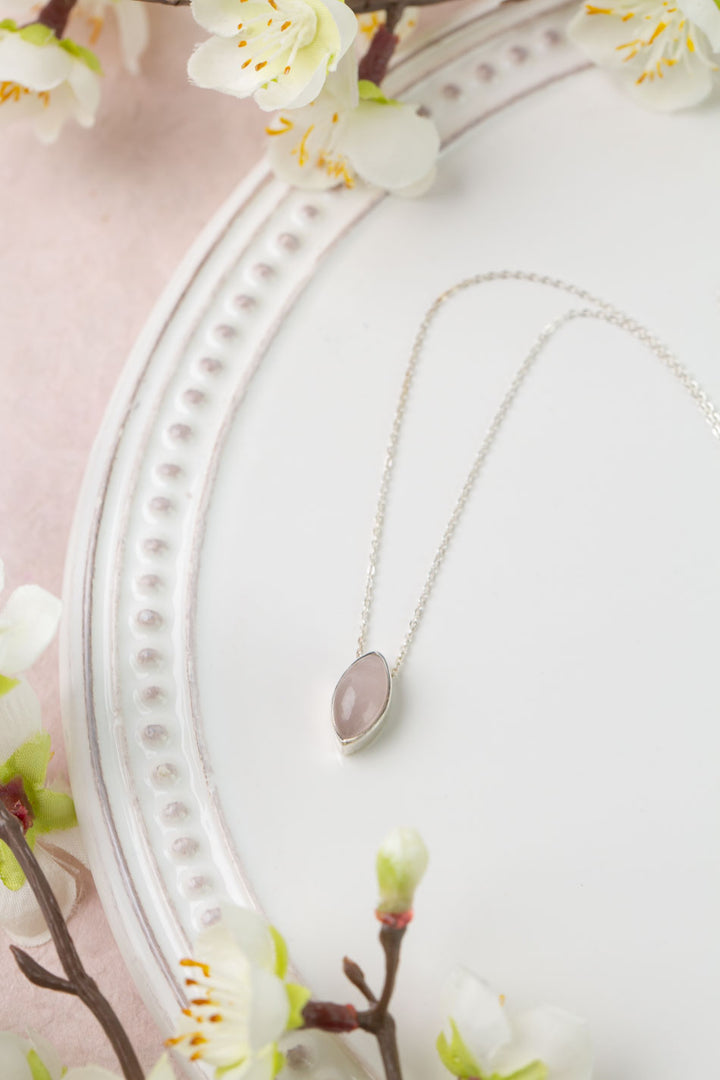 Blush 18.5-20.5" Rose Quartz Simple Necklace