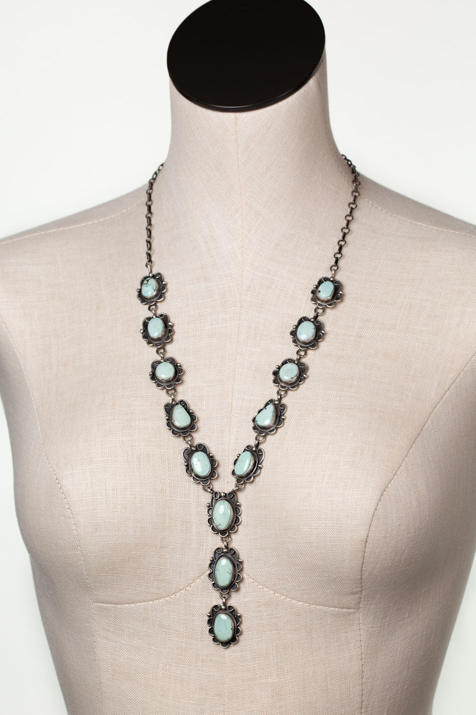 B. Lee 26" Golden Hills Turquoise Statement Necklace And Errings Set