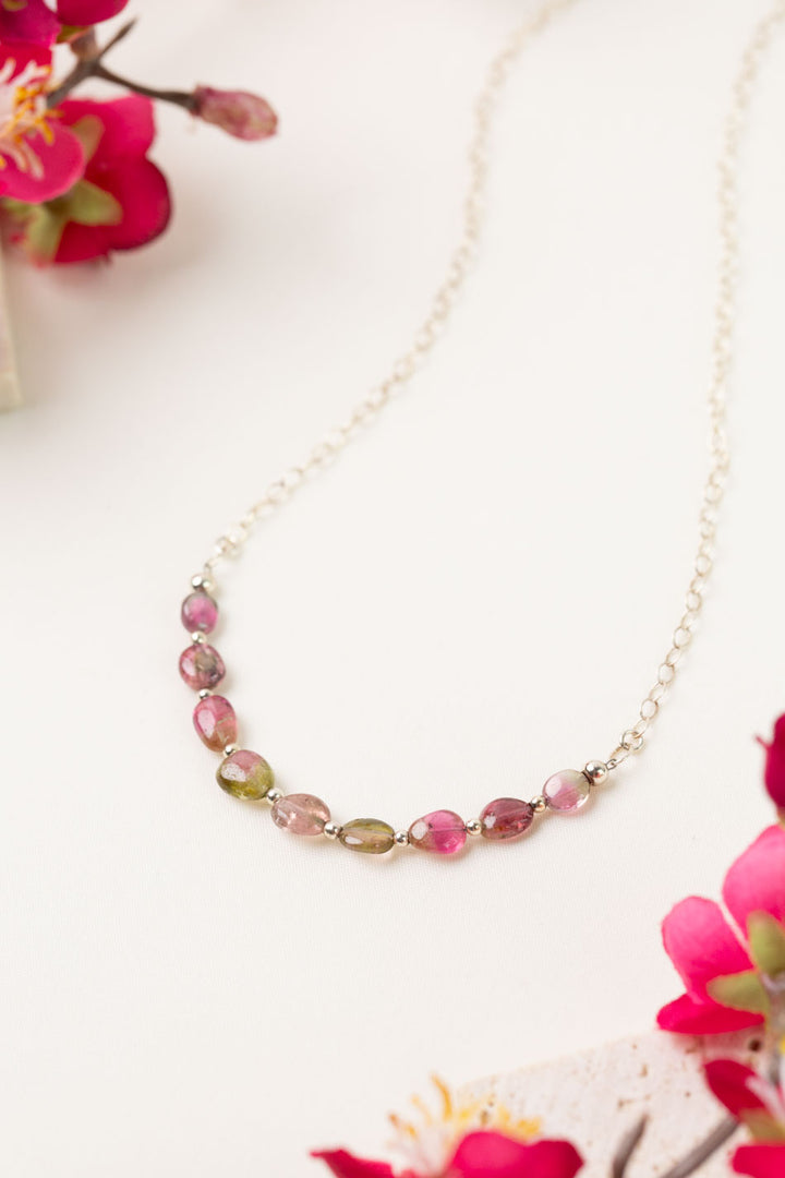 One Of A Kind 14.5-16.5" Watermelon Tourmaline Simple Necklace