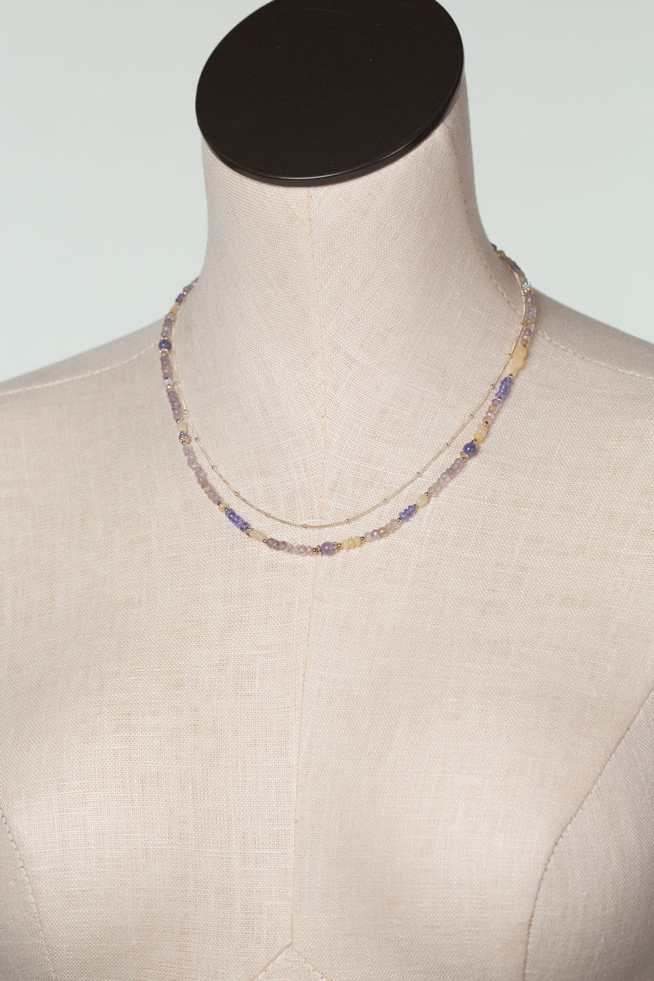 One Of A Kind 17.25-19.25" Opal, Tanzanite Multistrand Necklace