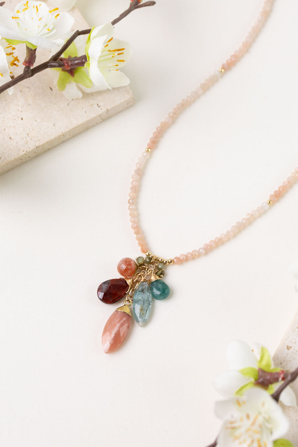 One Of A Kind 15.5-17.5" Cluster Necklace