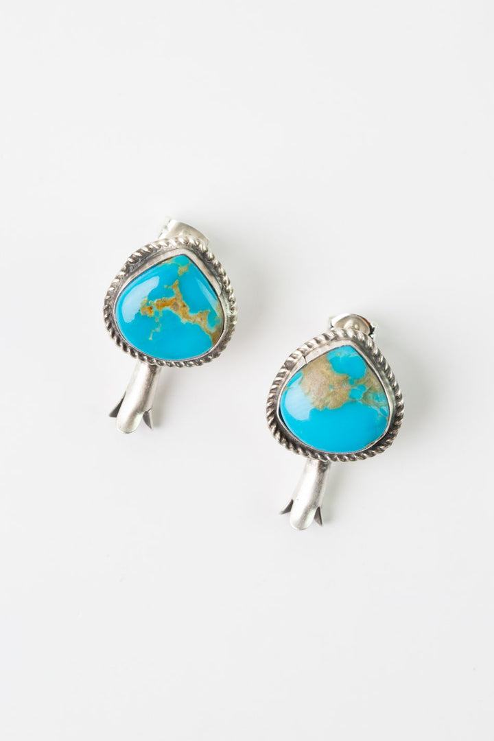 Native American Kingman Turquoise Simple Earrings