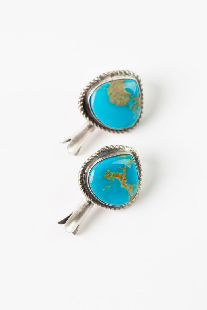 Native American Kingman Turquoise Simple Earrings