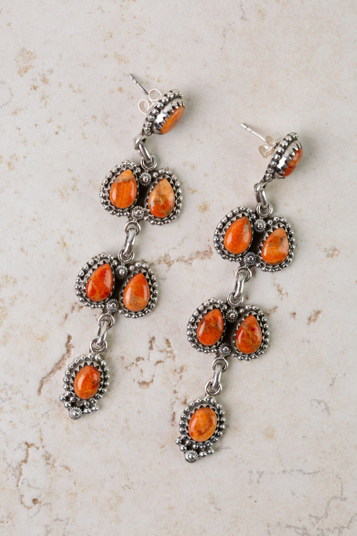 Federico Sponge Coral Dangle Earrings