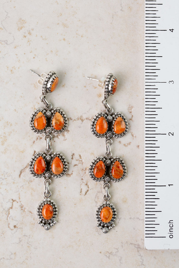 Federico Sponge Coral Dangle Earrings