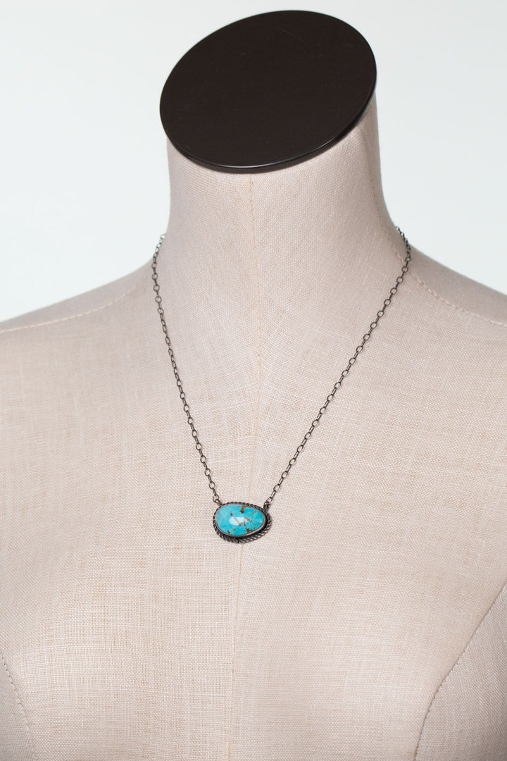 Native American 19.75" Kingman Turquoise Simple Necklace