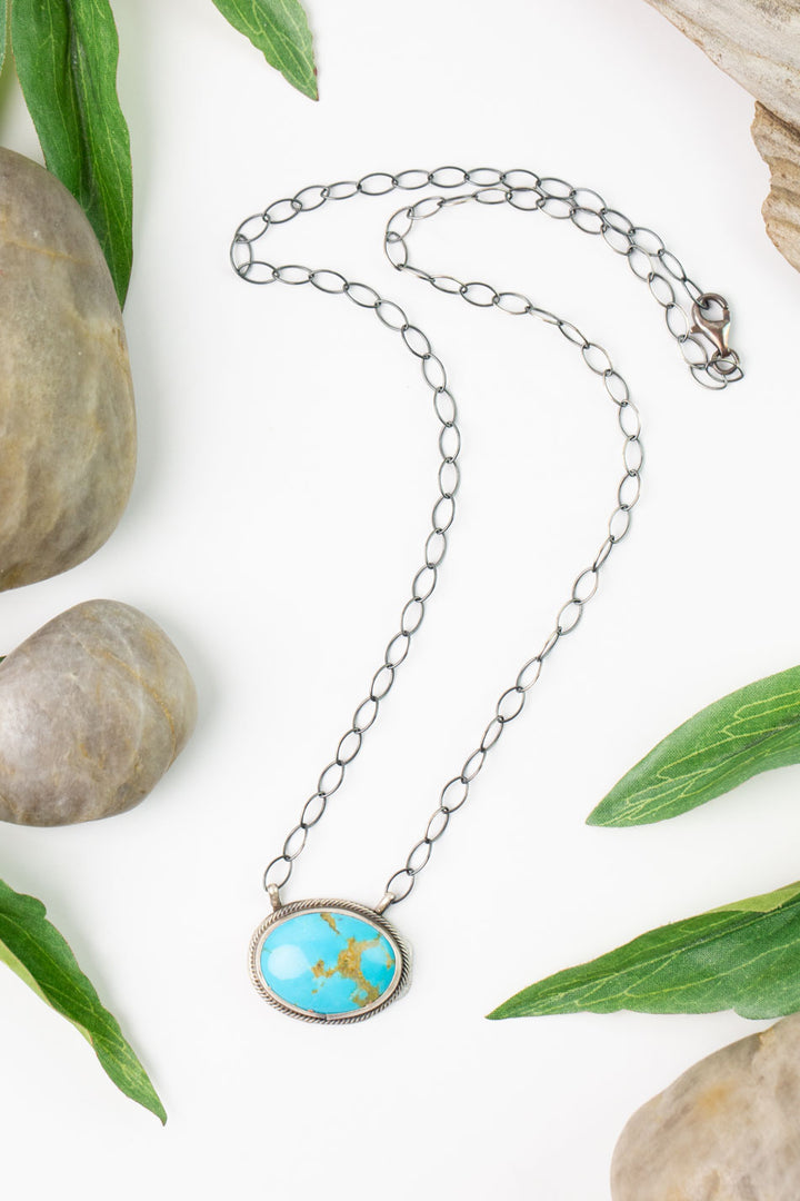 Antoinette Mart 19" Kingman Turquoise Simple Necklace