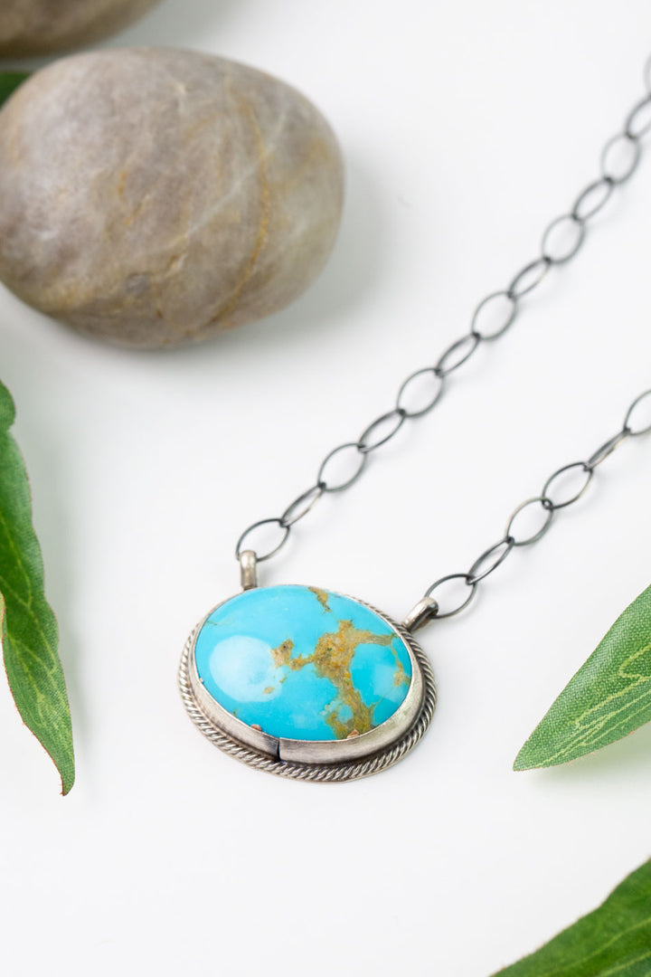 Antoinette Mart 19" Kingman Turquoise Simple Necklace