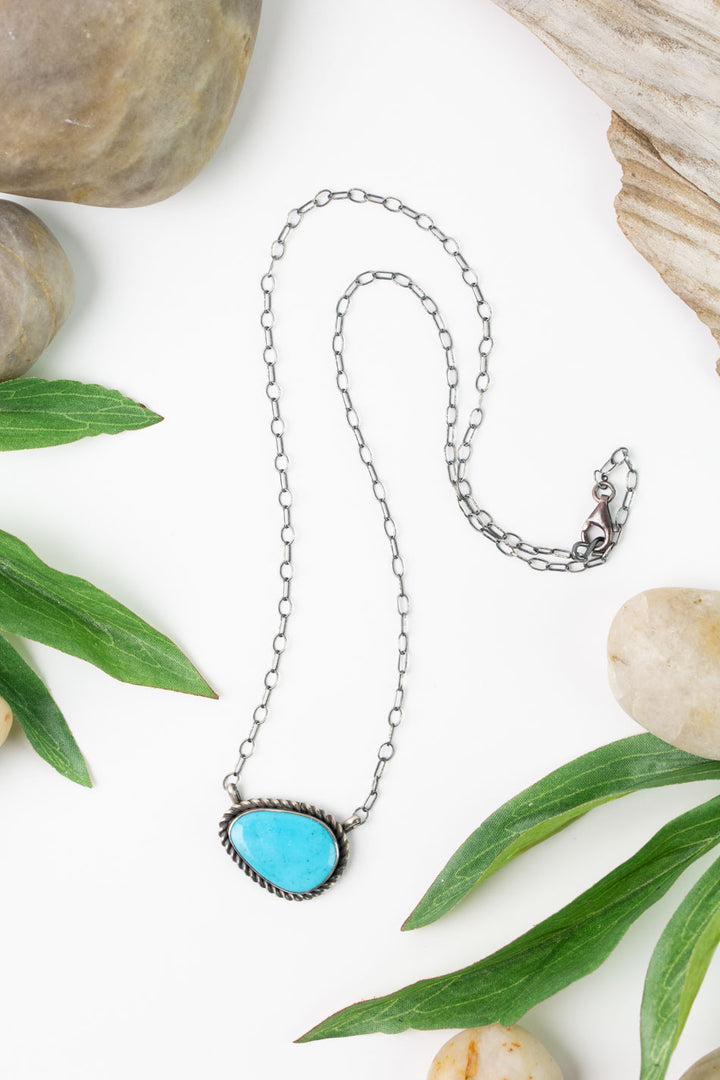 Scott Skeets 19.75" Kingman Turquoise Statement Necklace