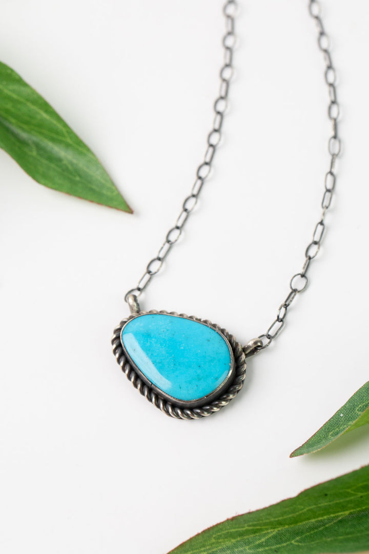 Scott Skeets 19.75" Kingman Turquoise Statement Necklace