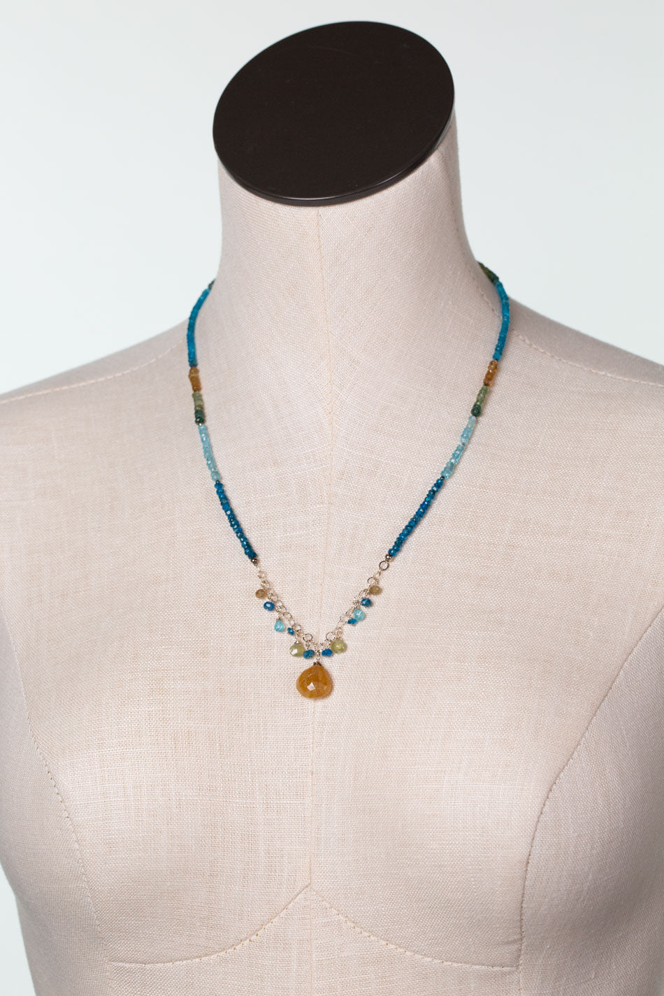 One Of A Kind 20-22" Apatite, Aquamarine Simple Necklace
