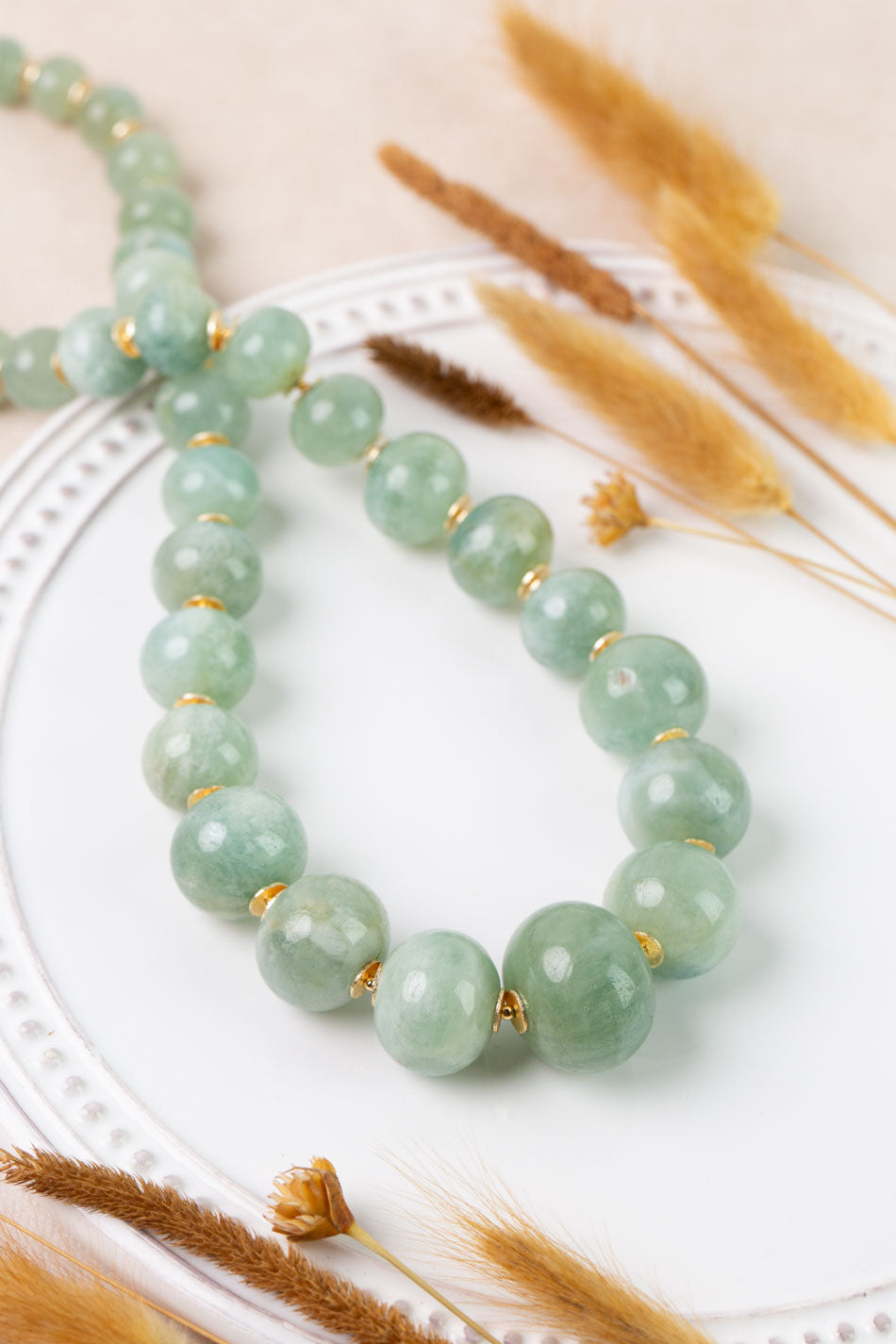 One Of A Kind 21.25-23.25" Natural Aquamarine Simple Necklace
