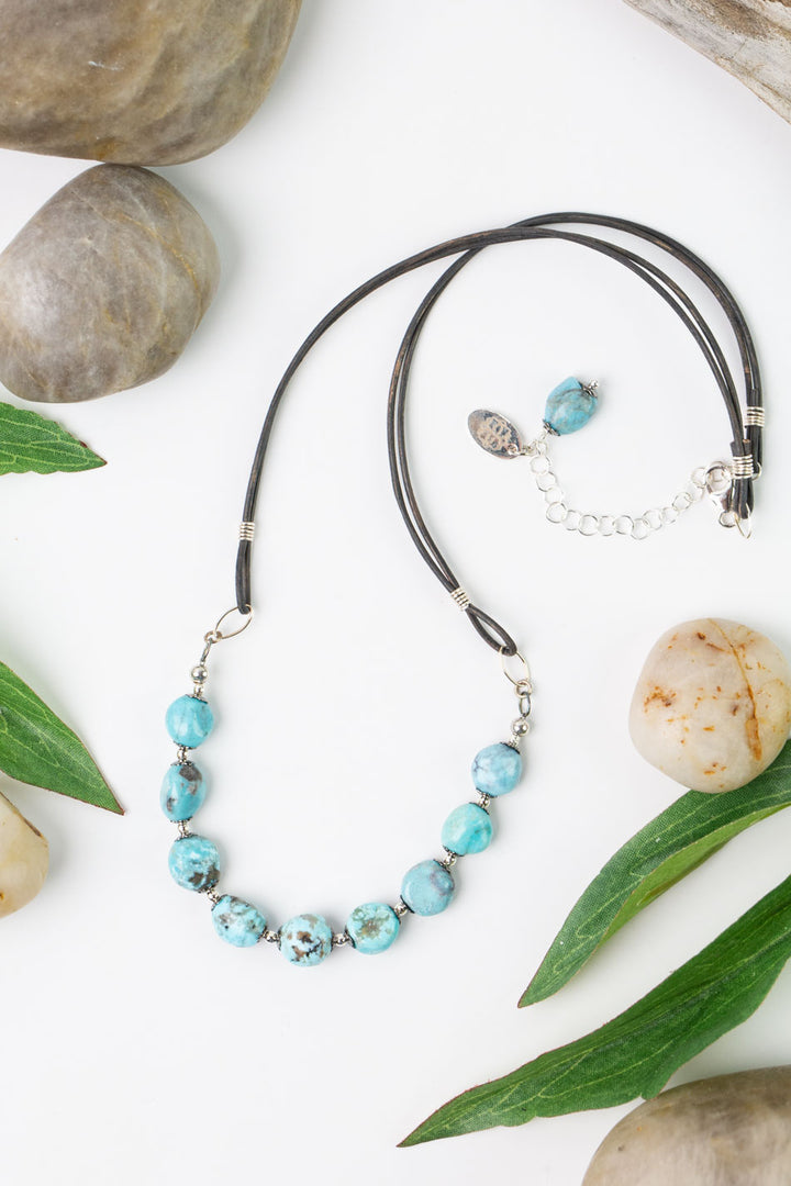 One Of A Kind 17-19" Natural Turquoise Simple Necklace