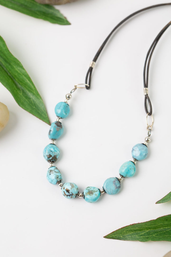 One Of A Kind 17-19" Natural Turquoise Simple Necklace