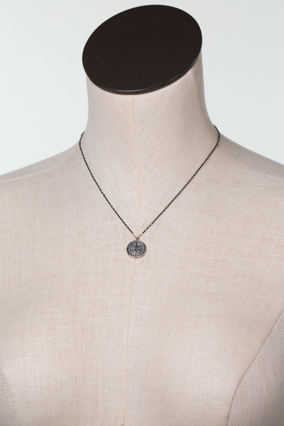 One Of A Kind 15-17" Sterling Silver Compass Simple Necklace