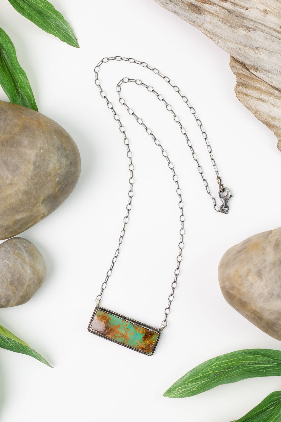 Tia Long Navajo 20.5" Kingman Turquoise Simple Necklace
