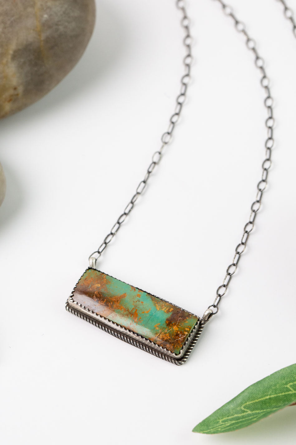 Tia Long Navajo 20.5" Kingman Turquoise Simple Necklace
