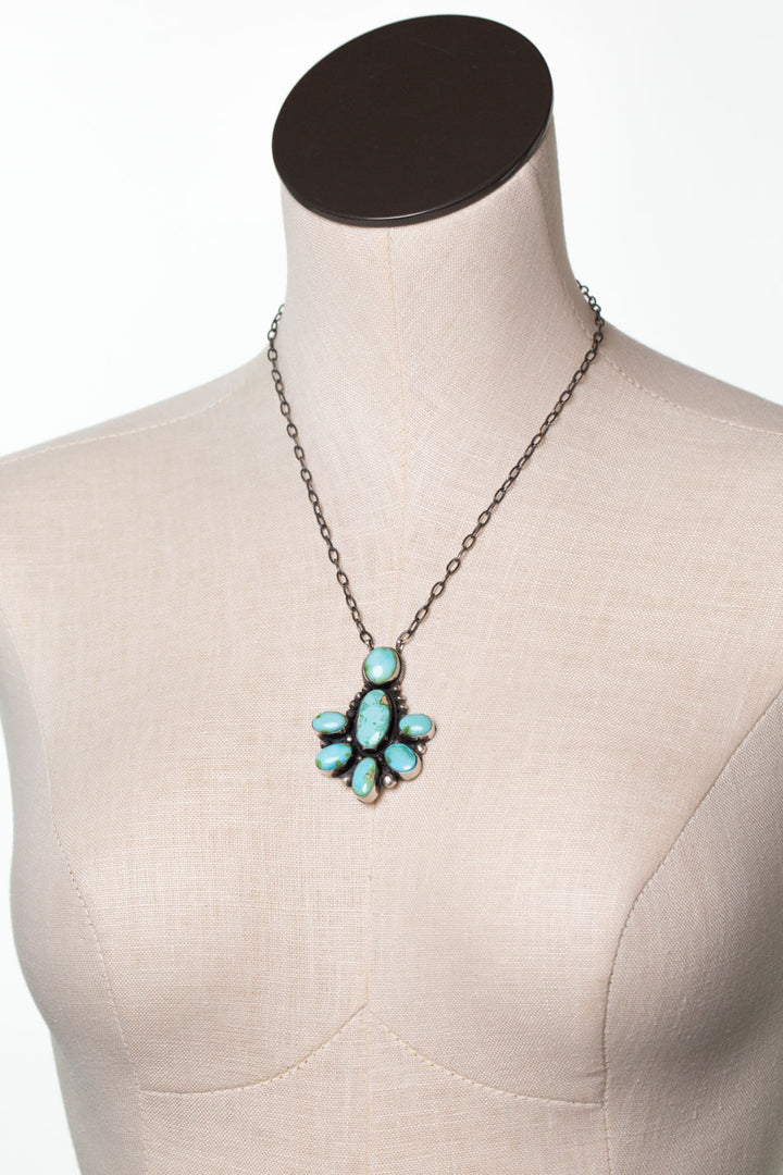 Arthur J Brugge  19" Sonoran Gold Turquoise, Navajo Statement Necklace